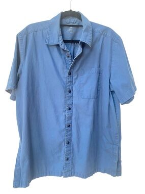 5.11 Tactical Men's Casual Short Sleeve Button-Down  Blue mesh interior pockets